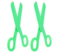 TEHAUX 2 Piezas Tijeras de Plástico Verdes de Gran Tamaño para Disfraz y Maquillaje, Diseño Único y Fácil de Usar, Accesorio Adecuado para Fiestas y Representaciones Teatrales