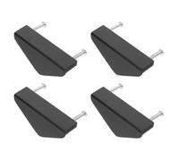 TEHAUX 4 Piezas Tirador Triangular de Aluminio Space Negro para Armarios y Cajones, Diseño Único y Elegante, Reemplazo para Perillas Rotas en Vestidores y Librerías