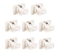 TEHAUX 8 Piezas Soportes Abs Autoadhesivos para Blancos Barra de Cortina | Clavos, Protección contra Rayaduras, Diseño Simple y Elegante, para Ducha, Ventana y Baño
