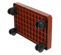 TEHAUX Bandeja para Macetas con Ruedas, Base Rectangular Roja de Plástico | Fácil de Limpiar, Alta Capacidad de Carga, Protege el Suelo, para Maceta y Flowerpot
