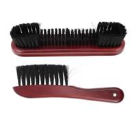 TEHAUX Barrendero de Mesa de Billar 2 Piezas PVC y Madera Rojo