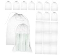 TEHAUX Bolsas para Guardar Ropa y Zapatos No Tejidas Cordón, 100 Unidades 32x38 Cm, Organizadores Reutilizables para Viaje y Hogar, Almacenamiento Ligero y Resistente
