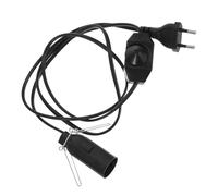TEHAUX Cable para Lámpara de Sal E12 Abs Pvc Cobre Hierro con Interruptor Regulador, Portalámparas con Pinza, Negro para Lámpara de Cristal de Sal y Bombilla E12, para Hogares y Zonas