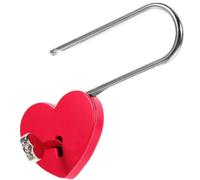 TEHAUX Candado Fácil de Almacenar en Forma de Corazón con Llave Pequeño de Aleación de Zinc Adecuado para Diario, Caja de Almacenamiento y Equipaje