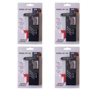 TEHAUX Comprobador por Codificado Colores Pantalla de Leer Fácil y de Medidor Baterías Bt-168 con Material Plástico y Metal, Paquete de 4 Unidades de Coche Moto para Uso Doméstico