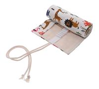 TEHAUX Estuche Enrollable y Portátil de Lona para Lápices Gran Capacidad Organizador Funcional para Bolígrafos y Lápices de Colores en Dibujo
