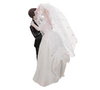 TEHAUX Figuras Pequeñas de Novios, Adorno para Tarta de Boda, Resina, Decoración Europea Romántica, Detalle para Boda y Repostería
