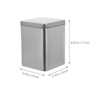 TEHAUX Juego de 3 Cajas Metálicas Portátiles para Té y Dulces, Recipientes Multiusos de Metal Color Plata Ideales para Tienda de Té