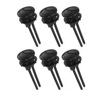 TEHAUX Reemplazo del botón de la Cisterna, botón de Control del Inodoro, pulsador Doble Descarga, 6 Piezas, ABS, Accesorio para baño del hogar, Color Negro