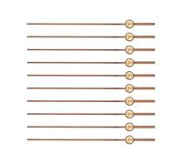 TEHAUX Segundero de Reloj Accesorio Decorativo y Práctico 10 Piezas de Madera Dorado para Mecanismo de Reloj para Reparación y Bricolaje de Relojes