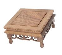 TEHAUX Soporte para jardineras de madera, base para maceta, pedestal de exhibición, para artesanías y pequeña estatua, uso en escritorio y