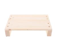 TEHAUX Taburete de Madera Natural 30x20x6 Cm para Adultos, Reposapiés Compacto para Dormitorio, Oficina y Cocina, Escalón Multiusos sin Almohadilla Antideslizante