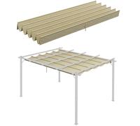 Tejado de Outsunny para Pergola Retráctil de 4 x - Beige