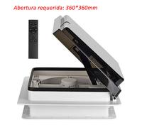 Tejado Ventilador 12V DC Inteligente Todo en Uno - Motor Brushless Silencioso, Cierre Automático Antilluvia, 2000 m³/h, Malla Magnética, Para Autocaravanas Furgonetas Camping A-black cap-360*360