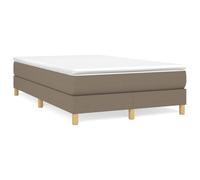 Tejido transpirable muelles ensacados somier firme gris topo 193x123x25 cm | Cama Box Spring 120x190 con Colchón de Muelles Ensacados y Topper, Gris Taupe, Base Tapizada, Firmeza Media, Incluye Somier