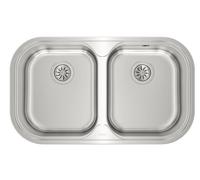 Teka 10107028 - Fregadero Stylo 2C Doble Cubeta Sobre Encimera Mueble 80 cm Inox