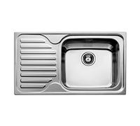 Teka Classic Max 1C 1E - Fregadero de 60 cm, Derecha y Encastrado, 1 Cubeta y Escurridor, Chapa de Gran Espesor, Diseño Práctico, Color acero inoxidable