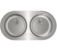 Teka Fregadero DR-80 2C Inox 2 cubetas sobre encimera