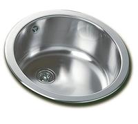 TEKA Fregadero Bajo Encimera 1 Cubeta en Acero Inoxidable 18/10, Profundidad 180mm, Válvula Canasta 3 ½”, Apto para Mueble de 45cm, Modelo ERC 10108035