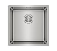 TEKA Fregadero Bajo Encimera 1 Cubeta Inox 18/10, Profundidad 20cm, Radio R15, Desagüe con Válvula Canasta 3½" y Sifón, SilentSmart, Incluye Accesorios de Fijación, Modelo Belinea RS15 40.40
