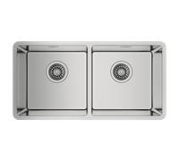 Teka Fregadero bajo encimera BE LINEA RS15 2C 860 – 2 cubetas, SilentSmart, Inoxidable, 90 cm