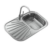 Teka - Fregadero De Cocina Acero 43 Cm 1 Cubeta 1 Escurridor Bajo Encimera