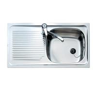TEKA Fregadero Empotrado Inox, 1 Cubeta y 1 Escurridor, Mueble 45 cm