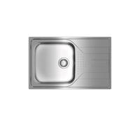 TEKA Fregadero Encastrado 1 Cubeta con Escurridor, Acero Inoxidable, Profundidad 175mm, Mueble 50cm, Desagüe Manual con Canasta y Sifón, Universe 50 T-XP 1C 1E Max