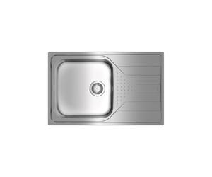 TEKA Fregadero Encastrado 1 Cubeta con Escurridor, Acero Inoxidable, Profundidad 175mm, Mueble 50cm, Desagüe Manual con Canasta y Sifón, Universe 50 T-XP 1C 1E Max
