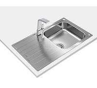 Teka Fregadero sobre encimera UNIVERSE 50 T-XP 1C 1E PLUS Inoxidable, 1 cubeta con escurridor