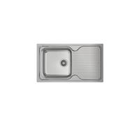 Teka Fregadero Classic 1C 1E – Acero inoxidable reversible, 1 cubeta con escurridor