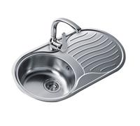 Teka Fregadero sobre encimera DR-80 11110005 – 1 cubeta con escurridor derecho inoxidable