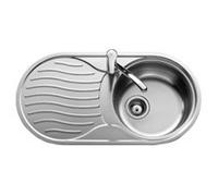 Teka Fregadero encastrado DR 80 1C 1E, 1 cubeta con escurridor, Acero Inox 18/10, mueble 45 cm