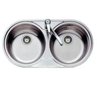 Teka Fregadero DR-80 2C Inox 2 cubetas sobre encimera
