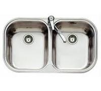Teka Fregadero sobre encimera STYLO 2C 11107028 Inoxidable 2 cubetas 170 mm mueble 80 cm