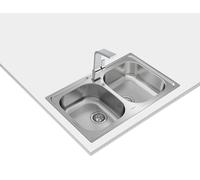 Teka Fregadero sobre encimera UNIVERSE 80 T‑XP 2C – Acero inoxidable, 2 cubetas, 80 cm