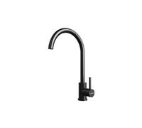 Teka Grifo de cocina UNI 9310 – Monomando caño alto giratorio 360º negro sobre encimera