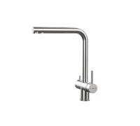 Teka 116030084 - Grifo UNI 3330 Bimando Caño Alto Giratorio 360º 2 Chorros de Agua Acero Inoxidable