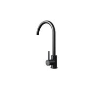 Teka Grifo de cocina UNI 9310 – Monomando caño alto giratorio 360º negro sobre encimera