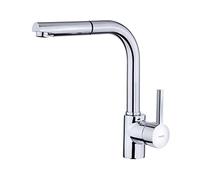 TEKA Grifo de Cocina Monomando con Caño Alto Extraíble, Aireador Anticalcáreo, Cromado, Modelo ARK 938