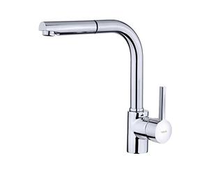 TEKA Grifo de Cocina Monomando con Caño Alto Extraíble, Aireador Anticalcáreo, Cromado, Modelo ARK 938