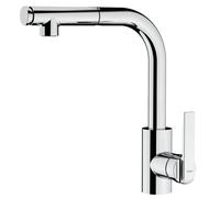 Teka Grifo de cocina IN 938 PLUS Monomando extraíble caño giratorio cromo sobre encimera