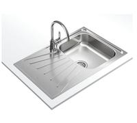 Teka Fregadero sobre encimera STARBRIGHT 45 E‑XP 1C1E reversible Inoxidable 1 cubeta con escurridor