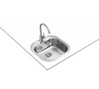 Teka Stylo 1B - Pack de Fregadero 1 Cubeta y Grifo UNI 9310 Instalación por Encastre Mueble de 45 Cm