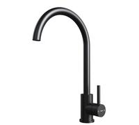 Teka Grifo de cocina UNI 9310 – Monomando caño alto giratorio 360º negro sobre encimera