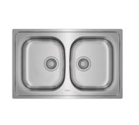 Teka UNIVERSE 80 T-XP 2C - Fregadero dos cubetas 80 cm Acero Inox