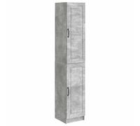 TEKGHUT Juego de 2 armarios de madera gris hormigón | Almacenamiento modular,espacio de almacenamiento,materiales robustos,sala de estar,zona de trabajo,área familiar