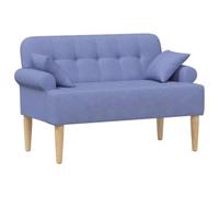 TEKGHUT Loveseat - Funda con cierre de botón, color azul vaquero, 120 x 65 | 100% terciopelo de poliéster, marco de madera, transpirable, fácil de limpiar, diseño moderno