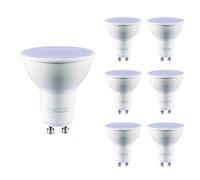 TEKLED® Bombillas LED GU10 | Bombilla de 7 W de bajo consumo equivalente a foco halógeno de 50 W | Ángulo de haz amplio de 120 ° MR16 6500 K 560 LM no regulable, paquete de 6 | Luz diurna