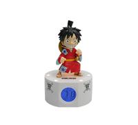 Teknofun Reloj despertador One Piece Luffy (Licencia oficial) Azul/Rojo/Negro Pilas o USB-C